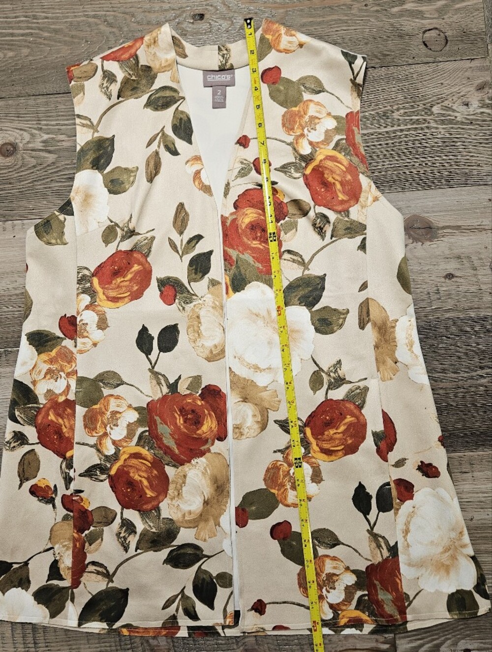Chicos Suede Vest Size 2